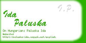 ida paluska business card